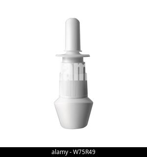 Nasal spray. Vector illustration. The cure for the common cold. Stock Vector