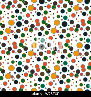 Light Orange vector seamless pattern with spheres. Abstract illustration with colored bubbles in nature style. Pattern can be used as texture of Stock Vector
