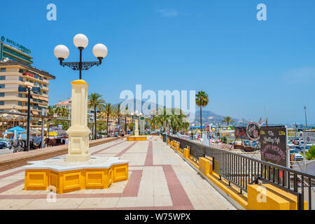 Paseo Maritimo, seaside promenade in Fuengirola. Costa del Sol, Andalusia, Spain Stock Photo