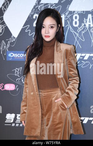 Chinese actress Li Xiaolu arrives on the red carpet for a star-studed