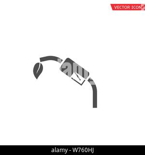 Eco Fuel pump gun icon. Bio fuel concept, pump gun with leaf Stock Vector