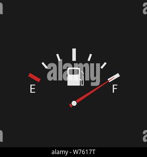 Full Fuel tank indicator. Fuel meter, Vector Stock Vector