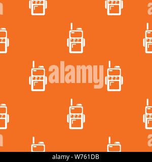Paintball walkie talkie pattern vector orange Stock Vector