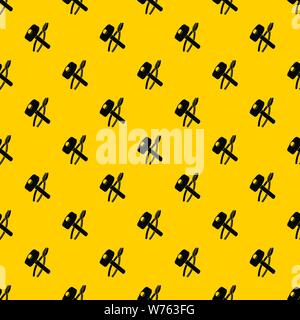 Hammer clamping mites pattern vector Stock Vector