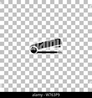Stapler. Black flat icon on a transparent background. Pictogram for your project Stock Vector