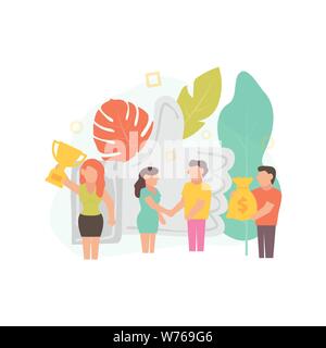 Performance concept Vector illustration in flat style Stock Vector
