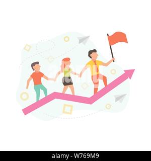 Teamwork Business concept Vector illustration for business design and infographic Stock Vector