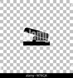 Hole puncher. Black flat icon on a transparent background. Pictogram for your project Stock Vector