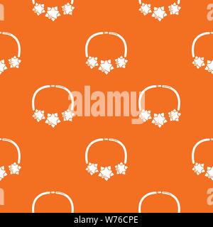 Necklace star pattern vector orange Stock Vector