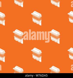 Classic balcony pattern vector orange Stock Vector