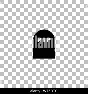 Grave. Black flat icon on a transparent background. Pictogram for your project Stock Vector