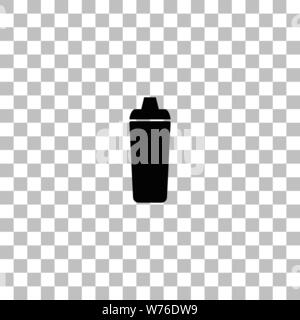 Bar shaker. Black flat icon on a transparent background. Pictogram for your project Stock Vector