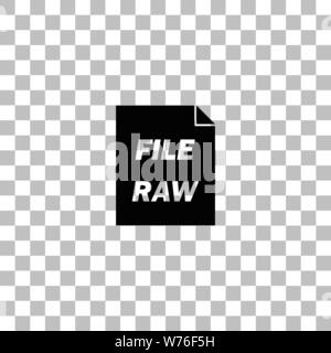 Raw. Black flat icon on a transparent background. Pictogram for your project Stock Vector