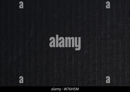black felt, soft fluffy striped texture or fabric Stock Photo