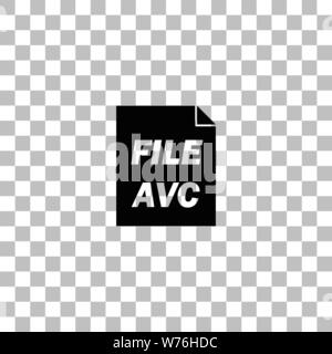 AVC. Black flat icon on a transparent background. Pictogram for your project Stock Vector