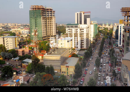 Addis Ababa, Ethiopia, 18 July 2019 : The vast city of Addis Ababa ...
