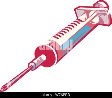 Medical syringe or needle for injections Stock Vector