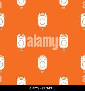 Can pattern vector orange Stock Vector