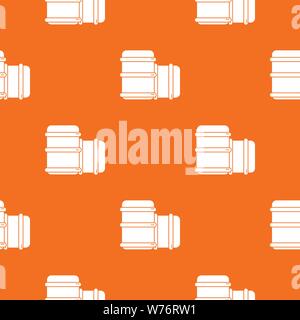 Paintball barell equipment pattern vector orange Stock Vector