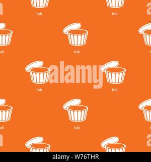 Tub pattern vector orange Stock Vector