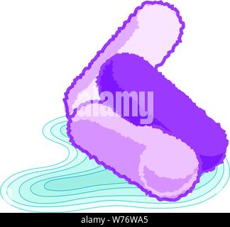 Capsule shaped microbes on a contoured fluid background Stock Vector