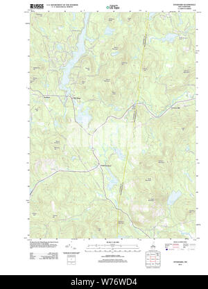 USGS TOPO Map New Hampshire NH Stoddard 20120709 TM Restoration Stock Photo