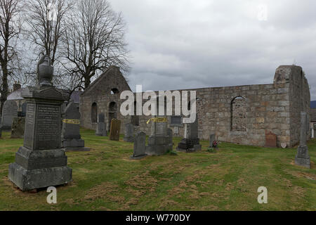 Abandoned Tarland Old Parish Church Stock Photo