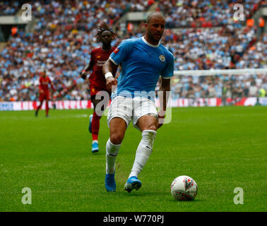 London, UK. 04th Aug, 2019. LONDON, ENGLAND. AUGUST 04: Manchester City's Kyle Walker during The FA Community Shield between Liverpool and Manchester City at Wembley Stadium on August 04, 2019 in London, England. Credit: Action Foto Sport/Alamy Live News Stock Photo