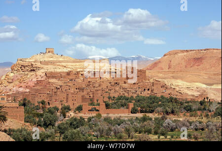 The impressive mud structures and buildings of Ait Benhaddou in Morocco Stock Photo