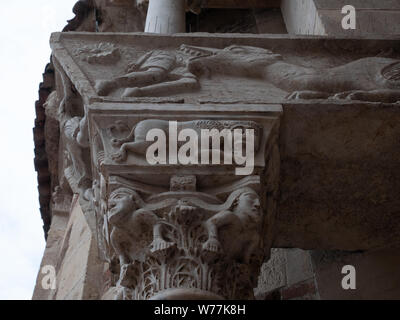 details of Corinthian capitals in Verona Stock Photo