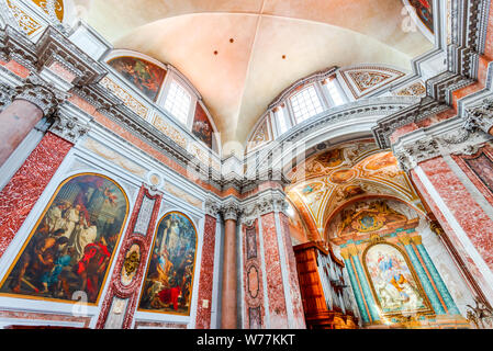 Rome, Italy - 5 April 2016: Basilica of Santa Maria Degli Angeli e dei Martiri, Baths of Diocletian, Rome in Italy. Stock Photo
