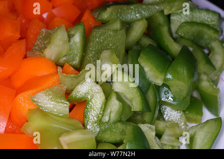Peppers photographed in our german kitchen with macro Stock Photo