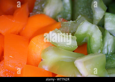 Peppers photographed in our german kitchen with macro Stock Photo