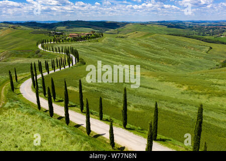 Rolling hills in Tuscany on a sunny day with dramatic clouds Stock Photo -  Alamy