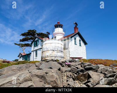 CA03448-00...CALIFORNIA - Battery Point Lighthouse in Crescent City along the Redwood Coast. Stock Photo