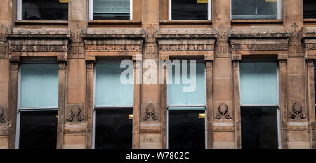 Glasgow, Scotland, UK. 5th August 2019: Alexander 'Greek' Thomson's Grosvenor Building which is across the road from Glasgow Central train station. Stock Photo