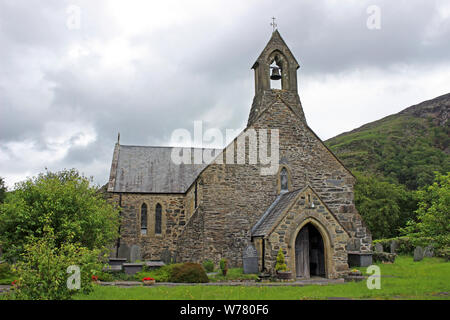 St Mary's Church, Beddgelert, Gwynedd, Wales Stock Photo