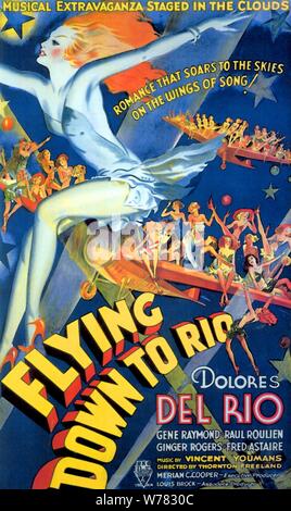 MOVIE POSTER, FLYING DOWN TO RIO, 1933 Stock Photo