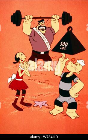 Bluto Olive Oyl and Popeye Stock Photo - Alamy