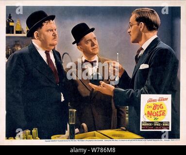 OLIVER HARDY, STAN LAUREL, ARTHUR SPACE, THE BIG NOISE, 1944 Stock Photo