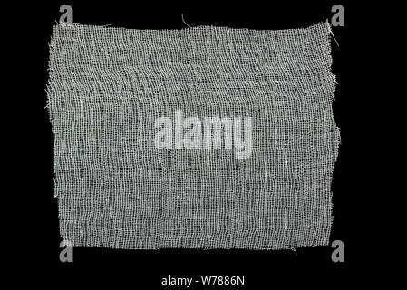 White Gauze isolated on black Background as Texture Stock Photo