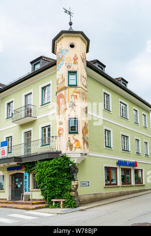 ST. GILGEN, AUSTRIA - JULY 11, 2019: Sankt Gilgen is a village in the north-western shore of the lake Wolfgangsee, in the Salzkammergut resort region. Stock Photo