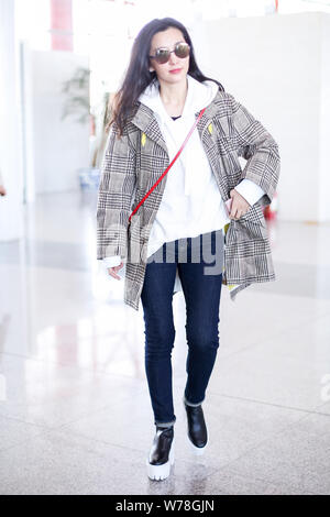 Chinese actress Li Bingbing is pictured at the Beijing Capital ...