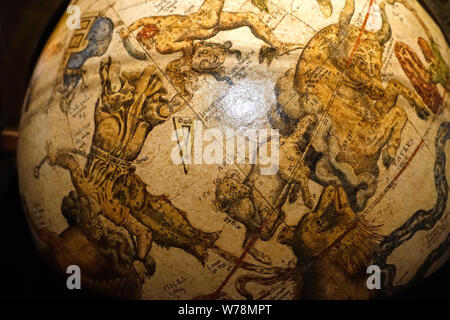 16th century celestial globe showing stars in the sky, Mercator museum about the history of cartography, Sint-Niklaas, East Flanders, Belgium Stock Photo