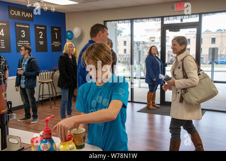 Sunday praise with Enterprise church and live ministry with music Stock Photo