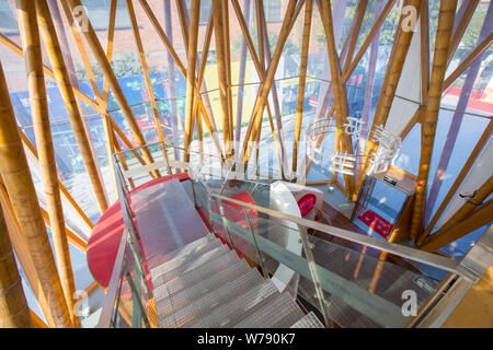 Interior view of the German-Chinese house made of bamboo