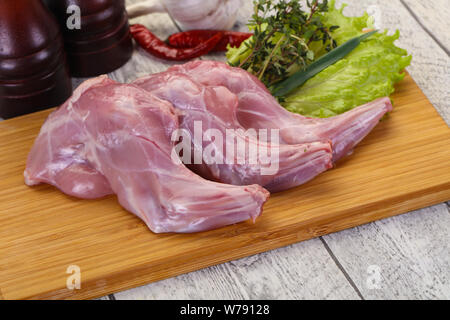 Raw rabbit legs ready for cooking Stock Photo