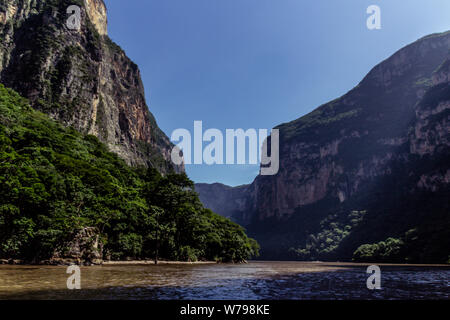 Detail photograph of Sumidero canyon in Chiapas Mexico Stock Photo