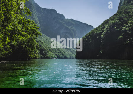 Detail photograph of Sumidero canyon in Chiapas Mexico Stock Photo