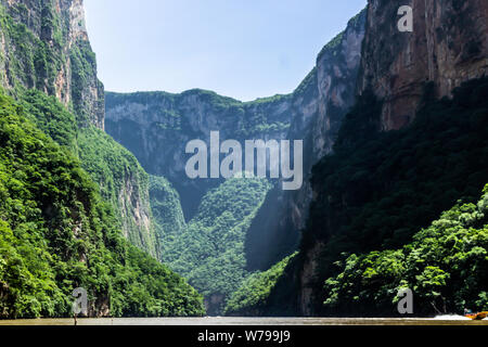 Detail photograph of Sumidero canyon in Chiapas Mexico Stock Photo